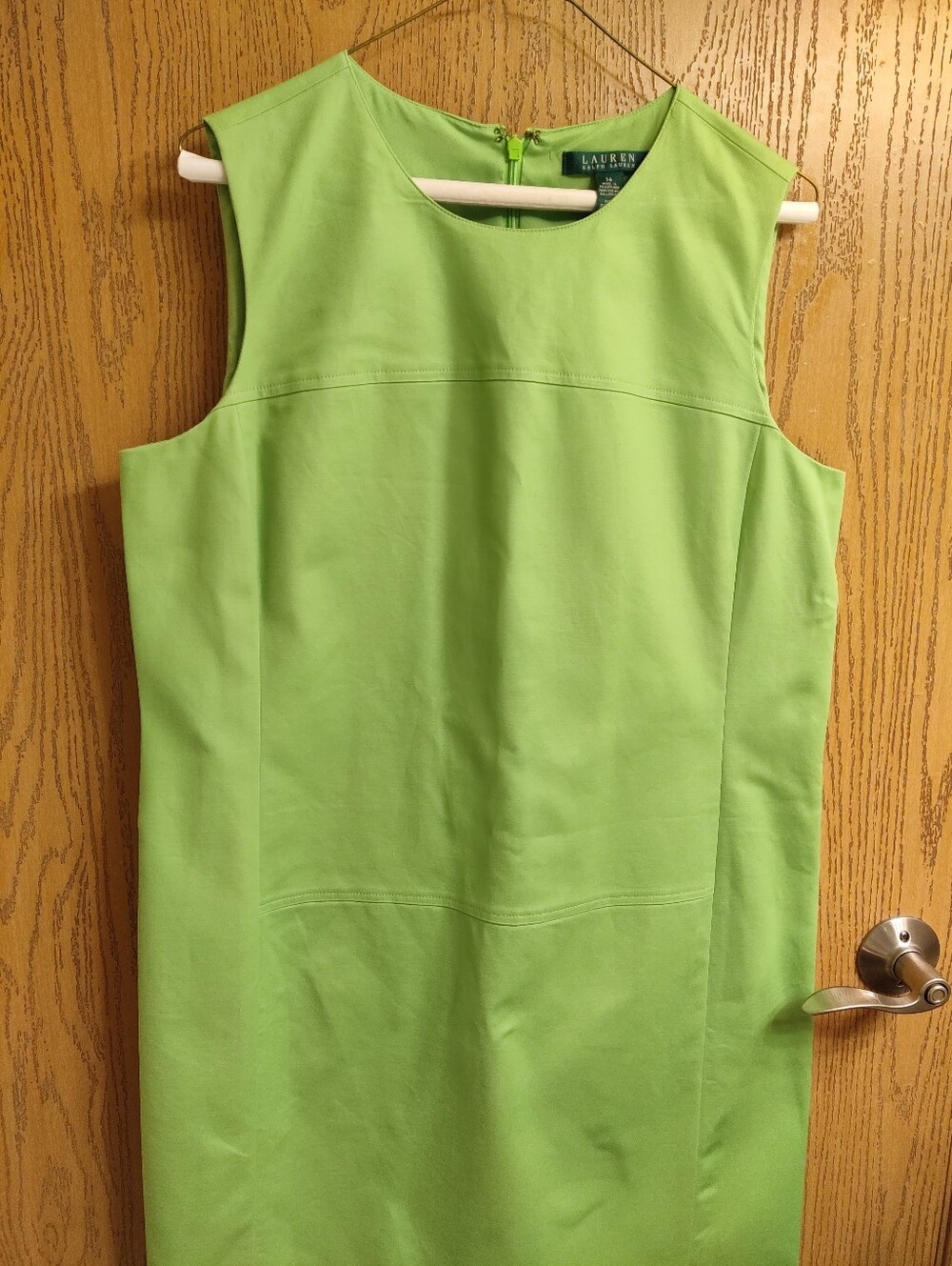 Lauren Ralph Lauren Lime Green Sleeveless Shift